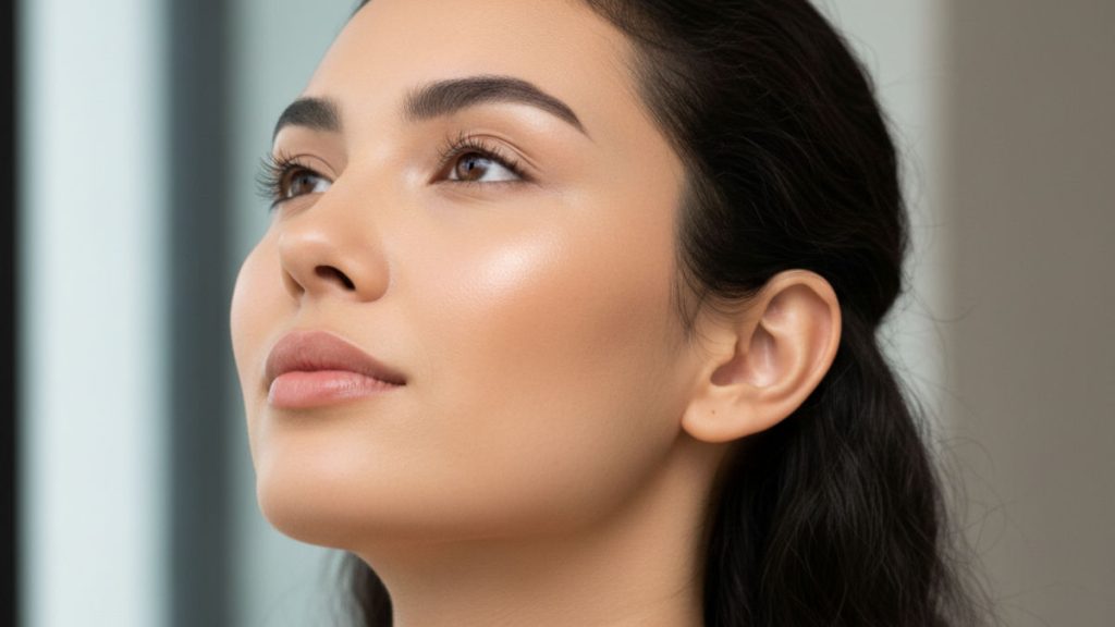 How To Treat And Minimise Necklift Scars Featured Image - AI Generated Flawless Woman Cropped