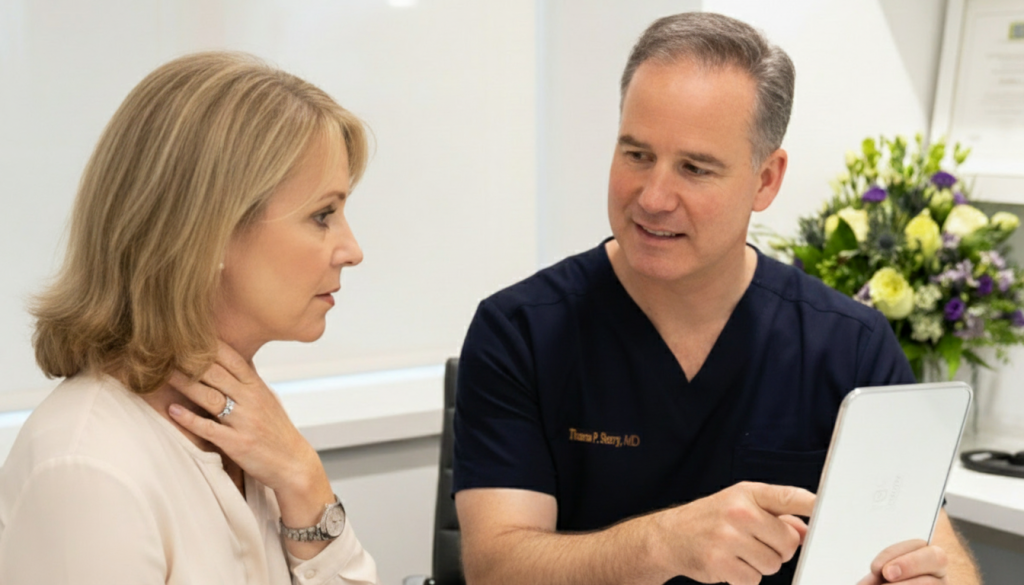 Recovery After Neck Lift Surgery Blog Image - Consultation with Dr Sterry Updated