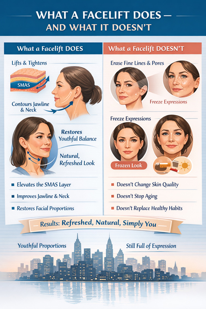 Are Facelift Results Permanent Infographic by Dr Thomas Sterry
