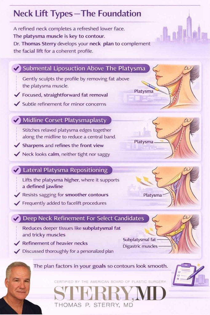 Different Types Of Facelift And Neck Lift - Dr Sterry Blog Infographics