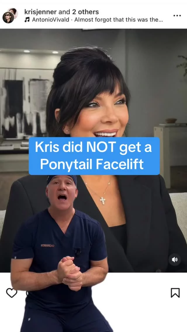 A ponytail facelift alone doesn’t give you those results!
Let’s talk about the beautiful Kris Jenner’s facelift — and what really made the difference 😏✨
#FaceliftBreakdown #KrisJenner  #DrSterry #plasticsurgery #boardcertifiedplasticsurgeon #facelift #ponytaillift #krisjennerfacelift