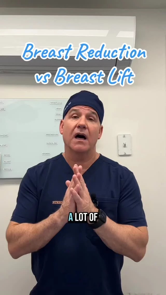 Breast lift vs breast reduction? The difference is smaller than you think! #breastlift #breastreduction #drsterry #results #plasticsurgerynyc